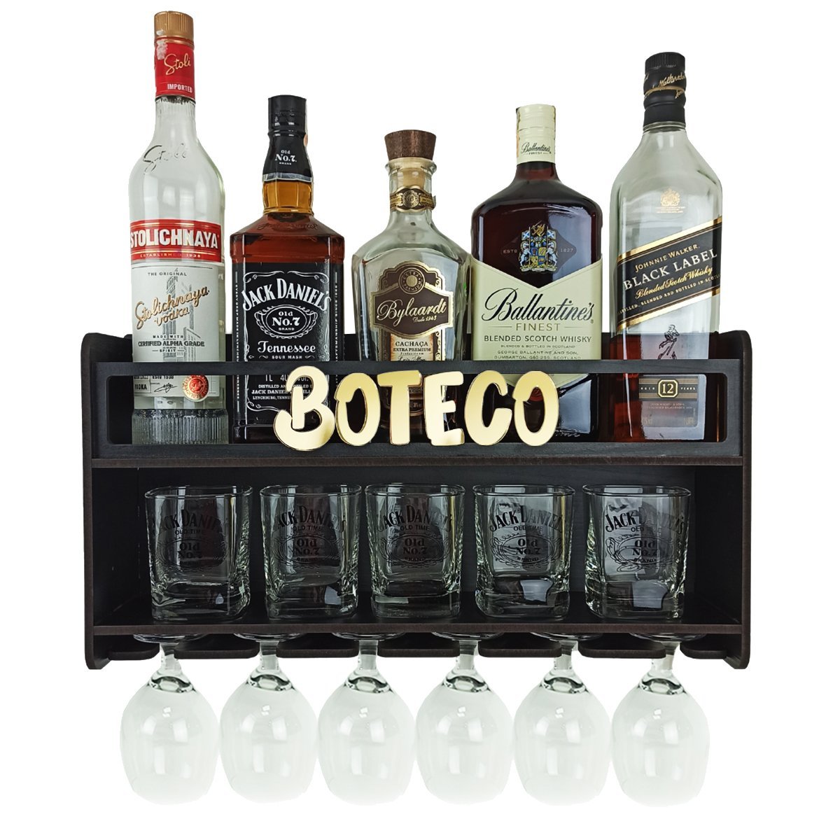 Bar Barzinho Adega Suporte De Parede Para Whisky Destilados - 1