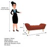 Calçadeira Estofada Veneza 140 cm Casal Suede Terracota - Doce Sonho Móveis - 5