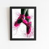 Sapatilha Bailarina Ballet Quadro Moldura Preta 60x40cm - 1
