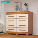 Ver imagem 2 de Cômoda com 08 Gavetas Nalu Acp 100% Mdf - Cinamomo/off White