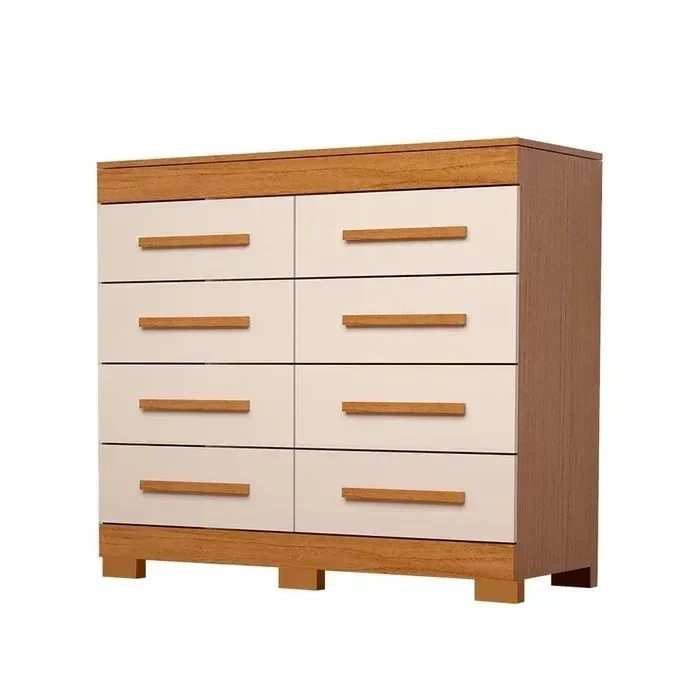 Cômoda com 08 Gavetas Nalu Acp 100% Mdf - Cinamomo/off White