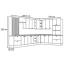 Ver mais imagens de Cozinha Modulada Americana 19 Peças 6aéreos+6balcões+ 2 Paneleiros +5complementos C5p56 Branco2 a