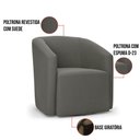 Ver imagem 3 de Poltrona Decorativa Base Giratória Kit 2 Stella Max Suede D03 - D’Rossi