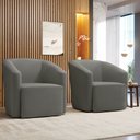 Ver imagem 1 de Poltrona Decorativa Base Giratória Kit 2 Stella Max Suede D03 - D’Rossi