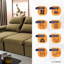 Ver imagem 4 de Sofá Retrátil Reclinável Paris 2,30m Suede Velut Bege Molas no Assento - King House