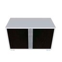 Ver imagem 1 de Balcao Oxford Branco C/ Fresno Negro 76x45x38 - Gabinetto