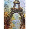 Quadro Pintura Tela céu torre eiffel rua azul 5564: 50cm (A) x 100cm (L) - 5