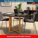 Ver imagem 2 de Mesa de Reunião Redonda P25 Pandin 110 Cm (largura) Tampo Mdp Preto Pé Aço Tubular Laranja