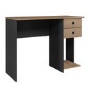 Ver imagem 2 de Mesa Escrivaninha 4115 e Armário Gamer 4095 Preto Fosco Carvalho Toq Rústico – Qmovi