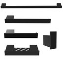 Ver imagem 2 de Kit Acessórios para Banheiro 5 Peças Preto F.master