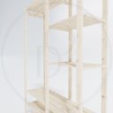 Ver imagem 4 de Closet aberto Para Organizar Estilo Rústica On Design Arara de roupas pinus multiuso