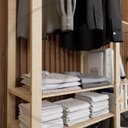 Ver imagem 3 de Closet aberto Para Organizar Estilo Rústica On Design Arara de roupas pinus multiuso