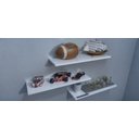 Ver imagem 2 de Prateleira em Mdf Branco para Carrinhos Hot Wheels Kit Prateleira Quarto Masculino 60 X 20