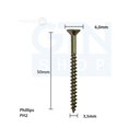 Ver imagem 3 de Parafuso Chipboard Phillips Bicromatizado Stein Cento 3.5x50