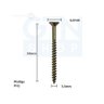 Parafuso Chipboard Phillips Bicromatizado Stein Cento 3.5x50 - 3