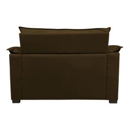 Sofá Namoradeira Dandara 2 Lug Decorativa Para Sala Suede:Marrom Escuro - 4