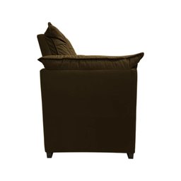 Sofá Namoradeira Dandara 2 Lug Decorativa Para Sala Suede:Marrom Escuro - 3