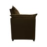Sofá Namoradeira Dandara 2 Lug Decorativa Para Sala Suede:Marrom Escuro - 3