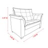 Sofá Namoradeira Dandara 2 Lug Decorativa Para Sala Suede:Marrom Escuro - 5