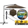 Ombrellone Guarda Sol Suspenso Veneza 3 Metros Bel Marrom P/ Piscina e Varanda com Base em Cruz Incl - 1