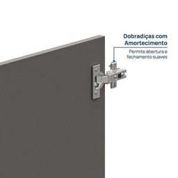Guarda-Roupa 2 Módulos 4 Portas 3 Prateleiras Frame CabeCasa MadeiraMadeira - 10