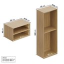 Ver imagem 5 de Guarda-Roupa 2 Módulos 4 Portas 3 Prateleiras Frame CabeCasa MadeiraOriginals