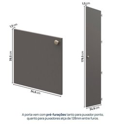 Guarda-Roupa 2 Módulos 4 Portas 3 Prateleiras Frame CabeCasa MadeiraMadeira - 6