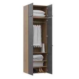 Guarda-Roupa 2 Módulos 4 Portas 3 Prateleiras Frame CabeCasa MadeiraMadeira - 12
