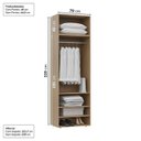 Ver imagem 4 de Guarda-Roupa 2 Módulos 4 Portas 3 Prateleiras Frame CabeCasa MadeiraOriginals