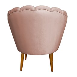 Kit 2 Poltronas Decorativa Sala de Estar Pétala Veludo Rosê - Montanaris Decor MD MONTANARIS DECOR - 4