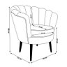 Kit 2 Poltronas Decorativa Sala de Estar Pétala Veludo Rosê - Montanaris Decor MD MONTANARIS DECOR - 5