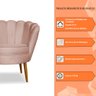 Kit 2 Poltronas Decorativa Sala de Estar Pétala Veludo Rosê - Montanaris Decor MD MONTANARIS DECOR - 6