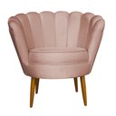 Ver imagem 3 de Kit 2 Poltronas Decorativa Sala de Estar Pétala Veludo Rosê - Montanaris Decor MD MONTANARIS DECOR