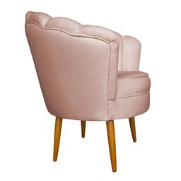 Kit 2 Poltronas Decorativa Sala de Estar Pétala Veludo Rosê - Montanaris Decor MD MONTANARIS DECOR - 3