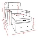 Ver imagem 2 de Poltrona do Papai Retrátil Reclinável em Veludo Bege Conforto Harmônica Móveis