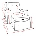 Ver imagem 3 de Poltrona do Papai Retrátil Reclinável em Veludo Bege Conforto Harmônica Móveis