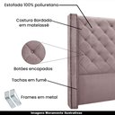 Ver imagem 3 de Cabeceira Decorativa King Size 2,19M Loewe Veludo Lilás - Gran Belo