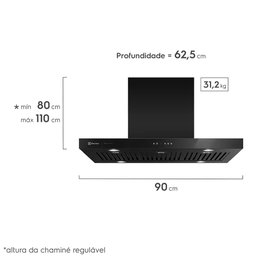 Coifa de Ilha Electrolux 90cm Preta 90CIV 220V 29909PBI235 - 6