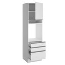 Ver imagem 4 de Torre Quente Madesa Glamy 60 cm 1 Porta 3 Gavetas Branco Cor:Branco