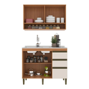 Ver imagem 3 de Cozinha Modulada Cecília 120cm Freijó/Off White MDP com 3 Portas e 3 Gavetas - J Carvalho