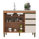 Ver imagem 6 de Cozinha Modulada Cecília 120cm Freijó/Off White MDP com 3 Portas e 3 Gavetas - J Carvalho