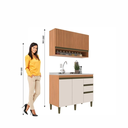 Ver imagem 5 de Cozinha Modulada Cecília 120cm 3 Portas 3 Gavetas Freijó/Off White - J Carvalho