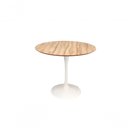 Ver imagem 1 de Mesa de Jantar Tulipa Redonda 120cm - Nogueira Branco