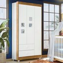Ver imagem 1 de Roupeiro Life 3 Portas 2 Gavetas Tigus Baby