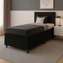 Ver imagem 6 de Base Box Baú Solteiro 88x188x35 Suede com Pistão a Gás - Preto