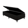 Base Box Baú Solteiro 88x188x35 Suede com Pistão a Gás - Preto - 3