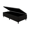 Ver imagem 3 de Base Box Baú Solteiro 88x188x35 Suede com Pistão a Gás - Preto