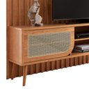 Ver imagem 5 de Rack para Sala com Painel Ripado para Tv 60 Pol Fita Led Ada D03 Freijó - Lyam Decor