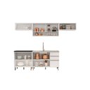 Ver imagem 3 de Cozinha Modulada Evidence 5 Peças com Aéreo de Vidro Reflex e Balcão de 120cm para Pia Poliman Móvei