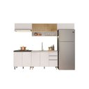 Ver imagem 2 de Cozinha Modulada Evidence 5 Peças com Aéreo de Vidro Reflex e Balcão de 120cm para Pia Poliman Móvei